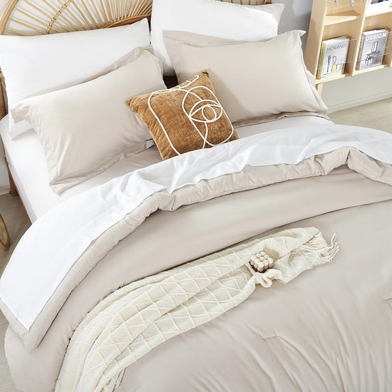 Bedding set — Lightweight microfiber boho queen set with sheets and pillow shams