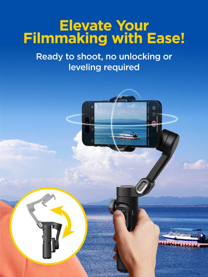 AOCHUAN camera support with RGB magnetic fill light and face tracking wheel