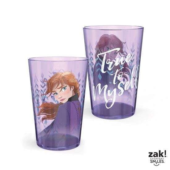 Zak Designs nesting tumbler set — Durable plastic cups with fun artwork, 4-pack