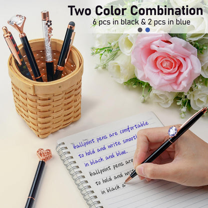 WEMATE ballpoint pen set — bling design for women