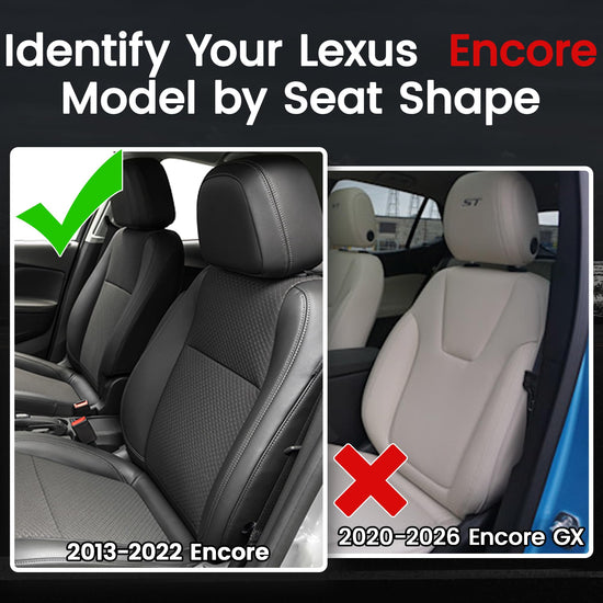 HKZ vehicle seat covers — Custom fit burgundy leather for Buick Encore 2013-2022