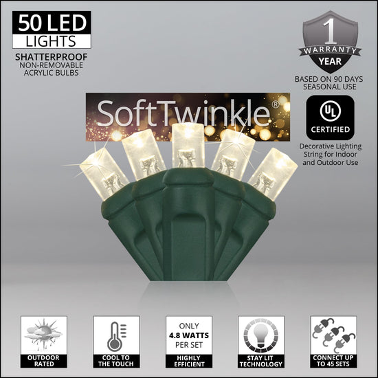 SoftTwinkle string lights — slow twinkling effect for Christmas
