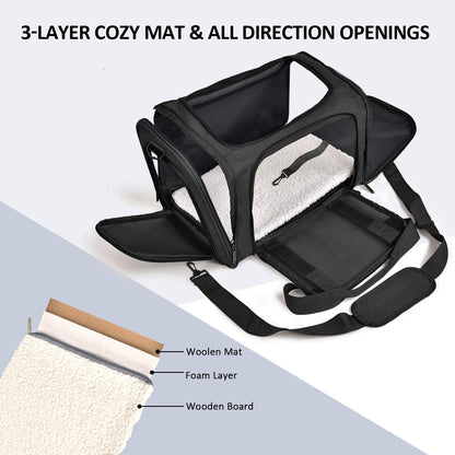 Henkelion animal carrier — TSA airline approved, soft sided design, collapsible