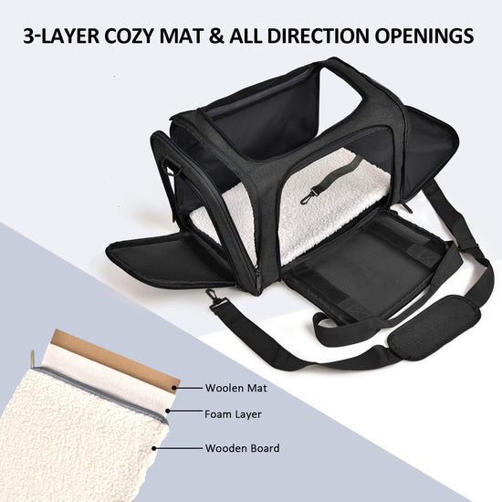 Henkelion animal carrier — TSA airline approved, soft sided design, collapsible
