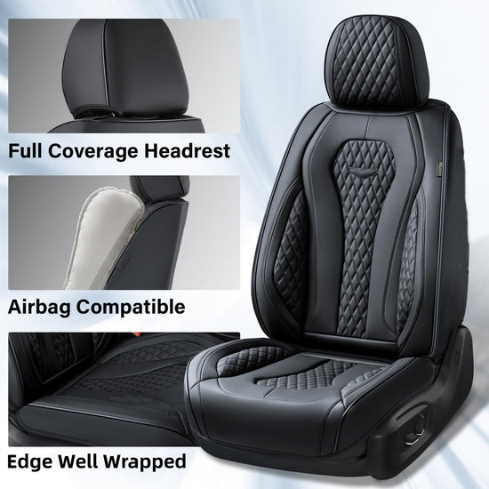 Coverado seat covers — waterproof leather car seat covers for most cars
