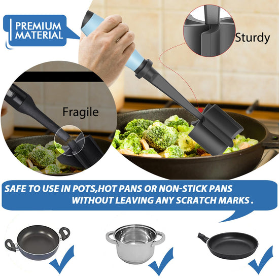 Upgrade meat chopper — heat resistant nylon meat masher tool for hamburger meat