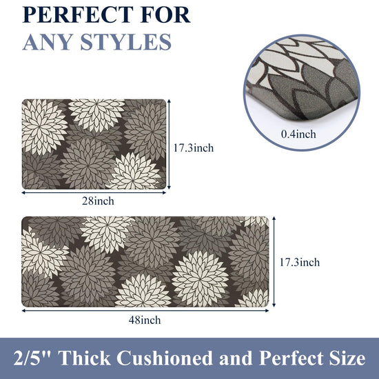 HEBE anti fatigue floor mat — Non slip cushioned comfort mat for kitchen and laundry