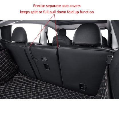 Vehicle seat cover — EKR custom fit leatherette for Tesla Model Y 2019-2023