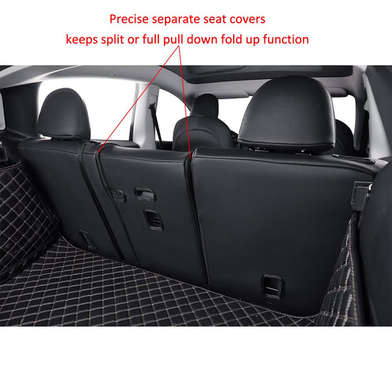 Vehicle seat cover — EKR custom fit leatherette for Tesla Model Y 2019-2023