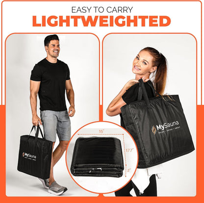MySauna XL infrared sauna blanket - fits him and her, includes carry bag and control panel