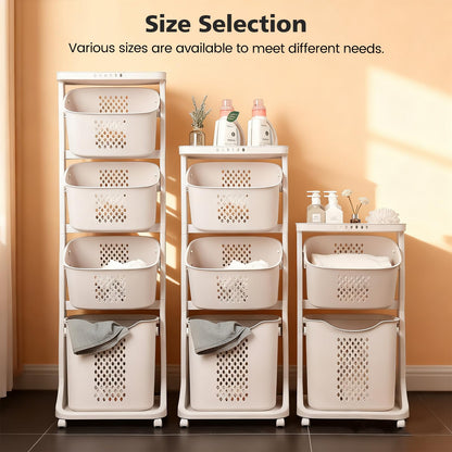 BAOKALER laundry hamper with removable rolling baskets and wheels