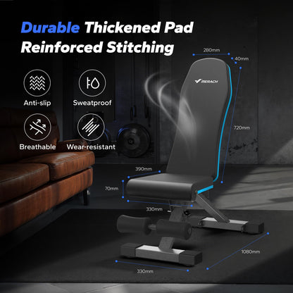 MERACH fitness bench — foldable with adjustable angles for full body workouts