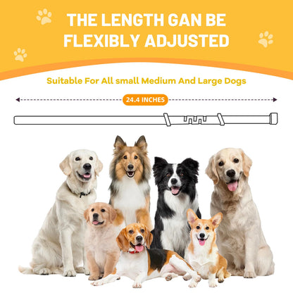 Calming Collar For Dogs 4 Packs, Effectively Relieves Anxiety from Noise, Separation, New environment, Fireworks, Adjustable 25” Flexible, Lasts 60 Days, Purple, Suitable for All Dog Sizes & Ages