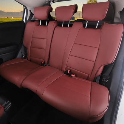 Vehicle seat cover — Custom fit leather set for Honda HR-V 2016-2022 in burgundy