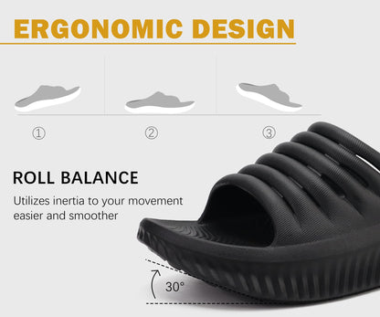 KuaiLu womens sandals with plantar fasciitis support and thick cushioning for post-exercise comfort