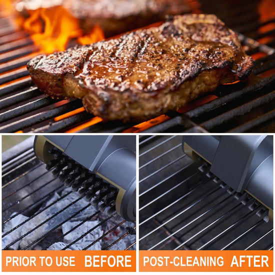 Electric Grill Brush for Outdoor Grill, High Torque Grill Rescue Brush with 4000mAh Cordless BBQ Grill Cleaner 3 Speed Automatic Barbecue Grate Cleaner Tool