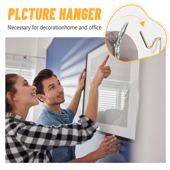 FURHUA storage hooks with drywall hooks for hanging pictures and art, office pack
