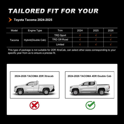AOMSAZTO vehicle seat cover - Custom fit for Toyota Tacoma Hybrid 2024-2026 Double Cab