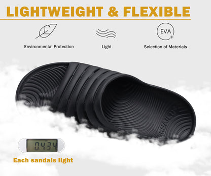 KuaiLu womens sandals with plantar fasciitis support and thick cushioning for post-exercise comfort