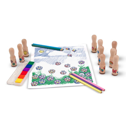 Melissa & Doug Deluxe Happy Handle Stamp Set - Fun stamp set for creative play