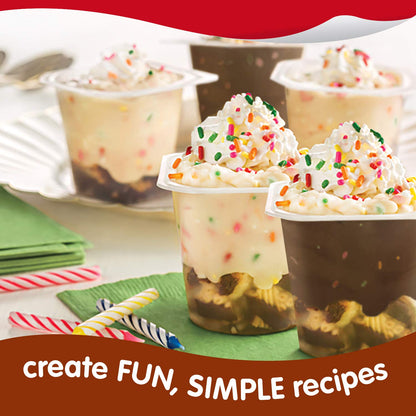 Snack Pack pudding cups - chocolate and vanilla flavors, family pack, 12 count