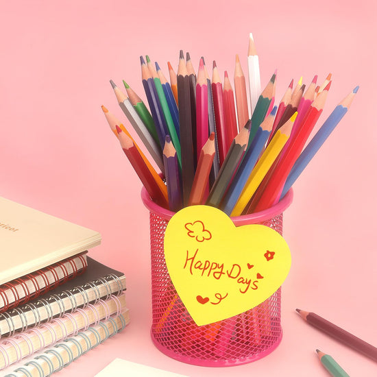 Self stick note pads — heart shape colorful design, 75 sheets per pad