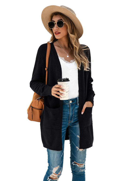 Women's kimono cardigan — oversized soft outwear with pockets by TASAMO