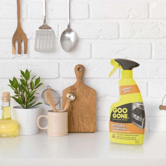 Goo Gone kitchen degreaser — effective formula for tough grease removal