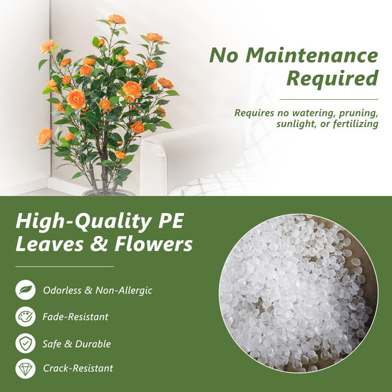 Goplus artificial camellia tree — realistic design and vibrant colors