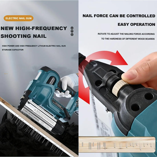 2-in-1 Brad Nailer & Stapler for Makita 18V Battery, 18GA Cordless Nail Gun