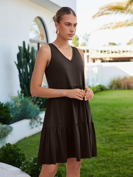 Eayouko dress with pockets and tiered flowy design