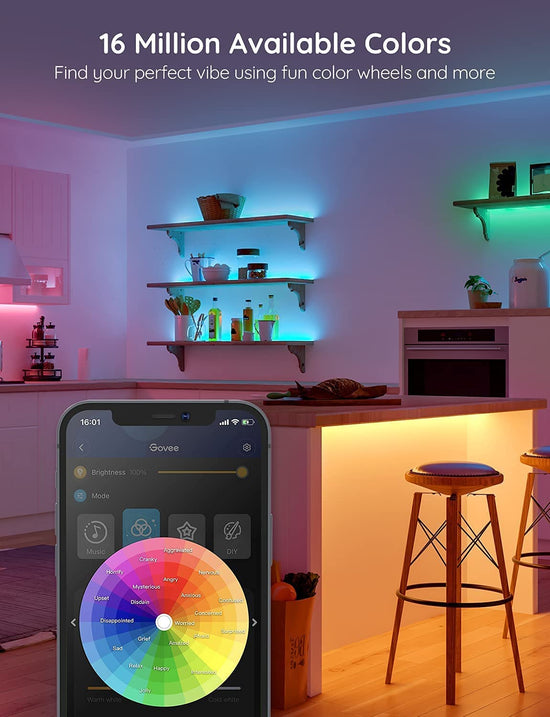 Govee string lights — Bluetooth control with music sync and 64 scenes