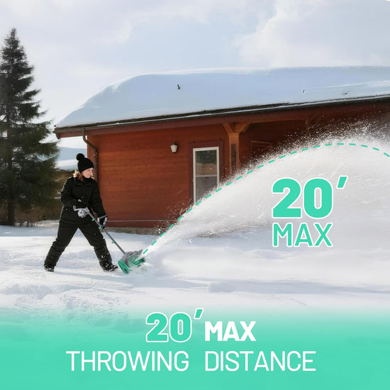 Litheli cordless snow blower — brushless electric design with battery included