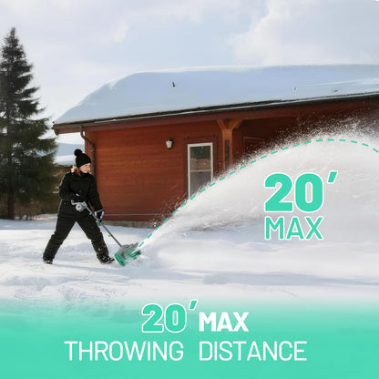 Litheli cordless snow blower — brushless electric design with battery included