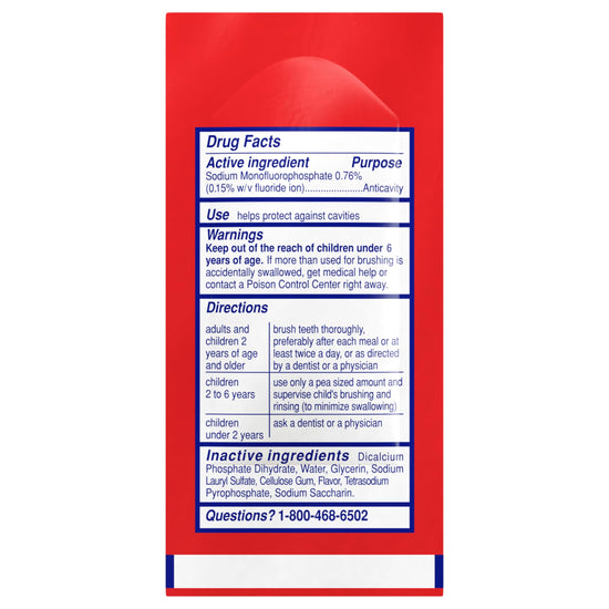 Tooth cleaning agent — Cavity protection with fluoride by Colgate