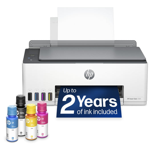 HP Smart-Tank wireless printer — includes up to 2 years of ink