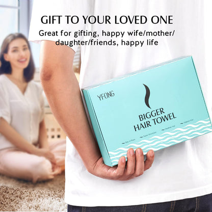 YFONG microfiber hair towel wrap - quick dry and super absorbent
