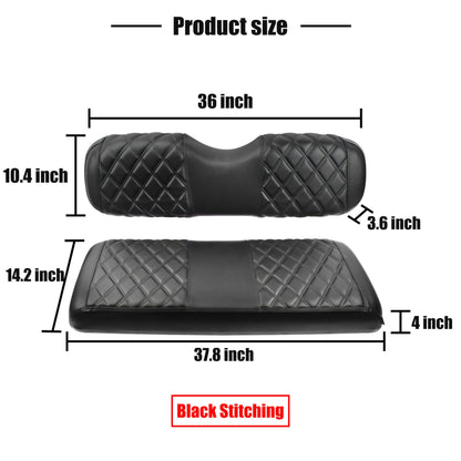 NOKINS Golf cart seat cover — No staples required with black stitching