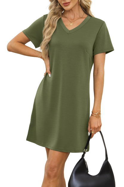 RUMIA summer dress — V-neck casual sundress for women 2026
