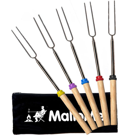 MalloMe marshmallow roasting fork — 32 inch long design for campfire fun