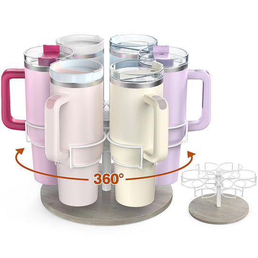 Kssiaz cup holder — Rotatable organizer for Stanley 40 oz tumbler with handle