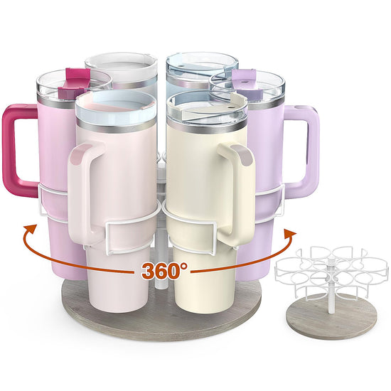 Kssiaz cup holder — Rotatable organizer for Stanley 40 oz tumbler with handle