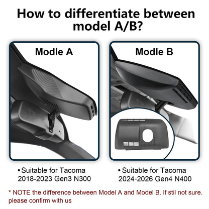 Mangoal 4K dash cam with integrated OEM look for Toyota Tacoma 2018-2023