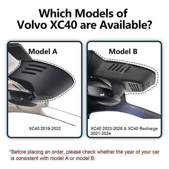 Onboard camera — 4K front and 1080P rear for Volvo XC40 2019-2022