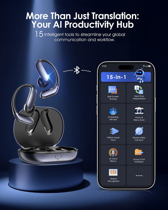 Headphones — JIJ AI translation with instant real-time translator and meeting notes
