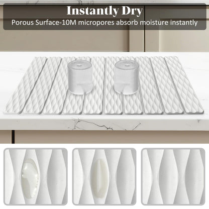 Dish drying mat — stone design for kitchen use