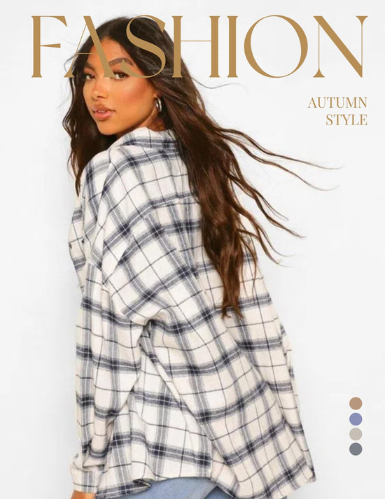 Zeagoo women's plus size flannel shirt - plaid long sleeve button down top