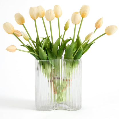 Amore Florals artificial tulip bouquet - real touch latex design in purple