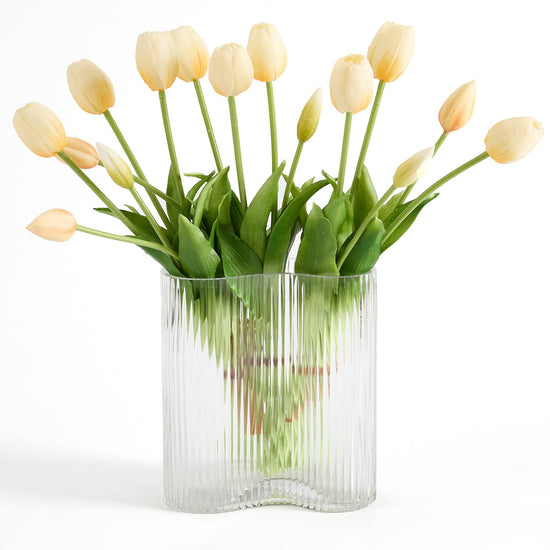 Amore Florals artificial tulip bouquet - real touch latex design in purple