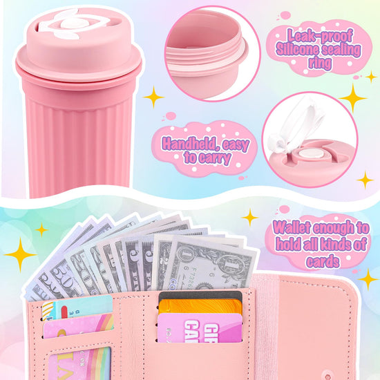 Oisacirg pretend play toy purse with 32 pieces for little girls